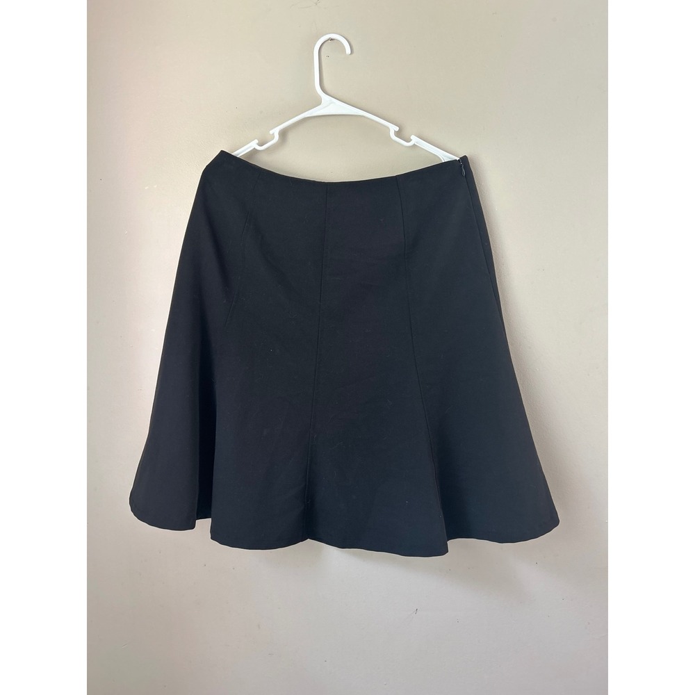 Whimsigoth Coldwater Creek Black Skirt A-Line Career Knee Length Womens Size 10